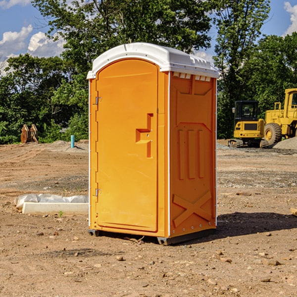 how often are the porta potties cleaned and serviced during a rental period in Fort Bragg